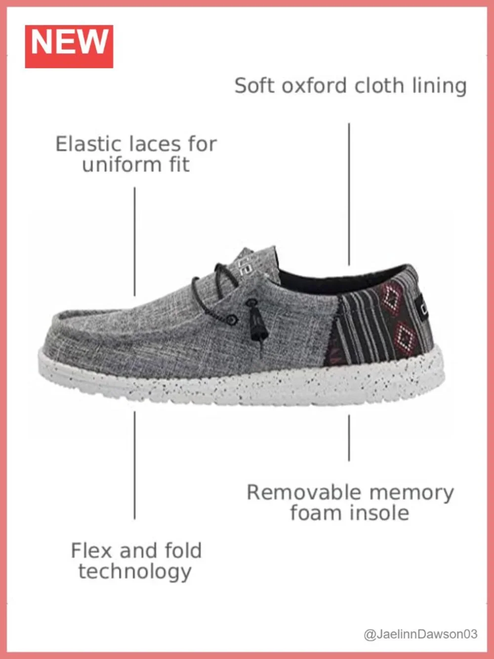 Lightweight Elastic Lace Pull-On Loafers Machine Washable